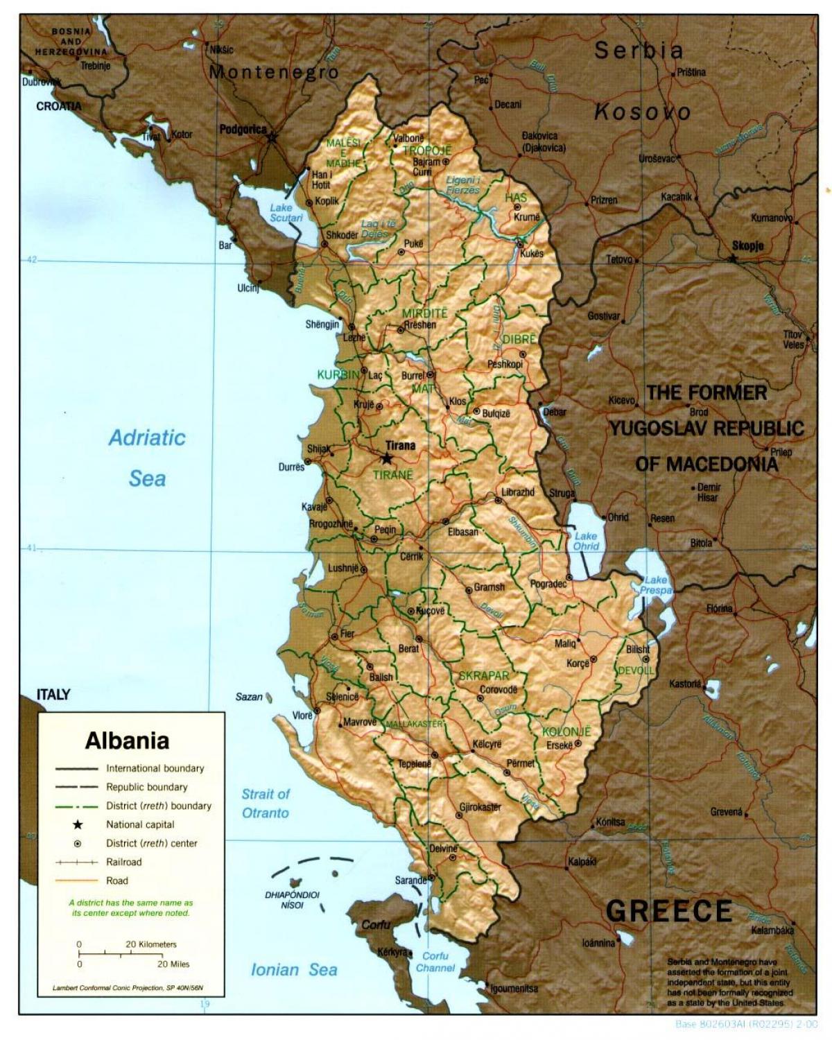 Shqiptare vjetër hartë