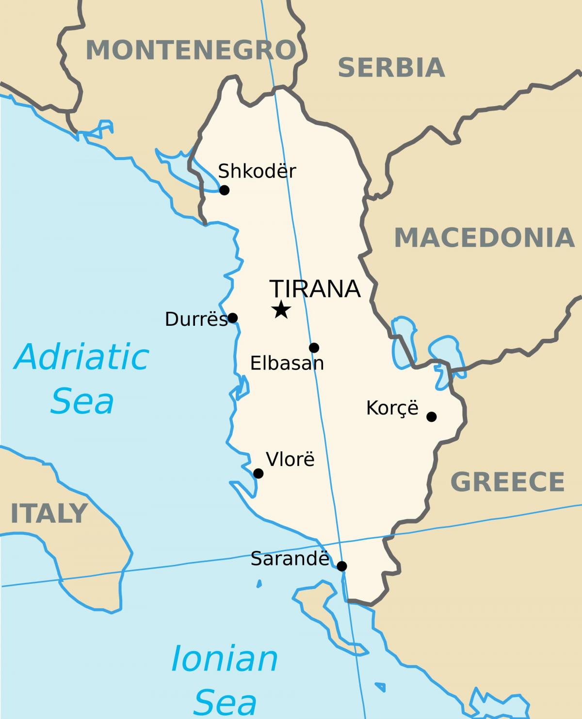 harta e sarandës Shqipëri