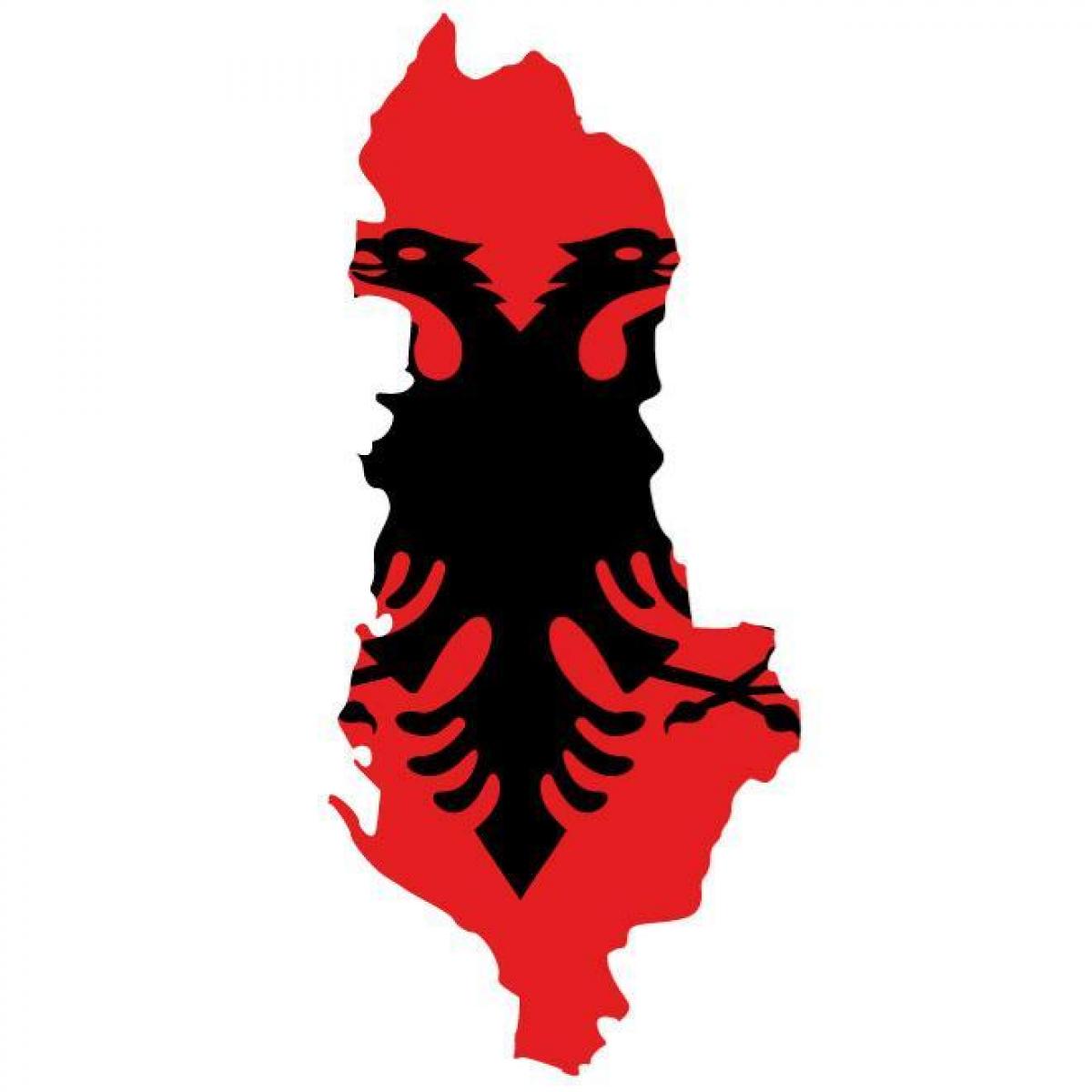 harta e Shqiperise flamurit