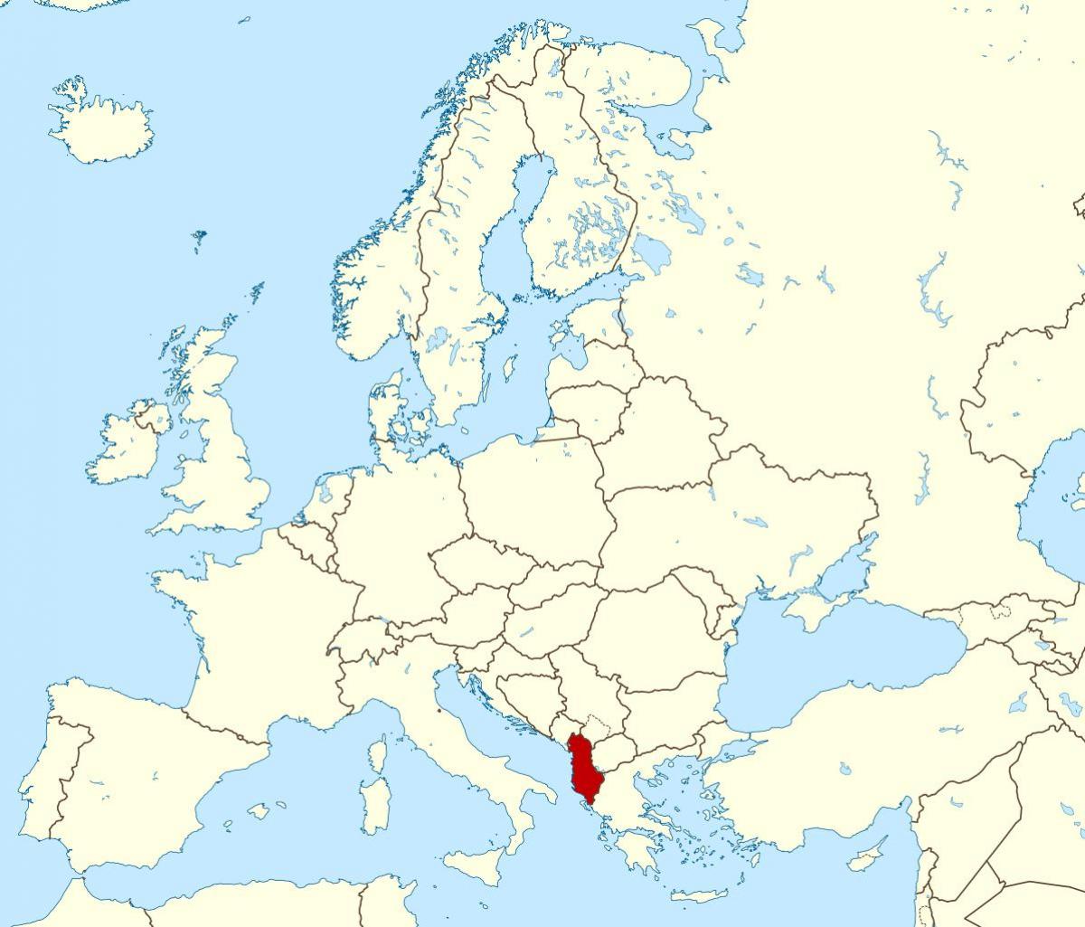 hartë të botës duke treguar Shqipëri