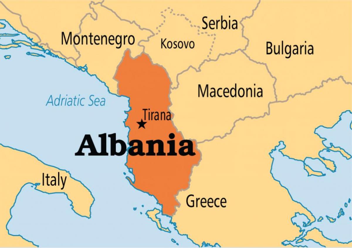 harta e tiranës, Shqipëri