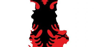 Harta e Shqiperise flamurit