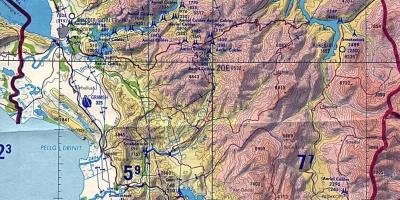 Harta e Shqiperise topografike