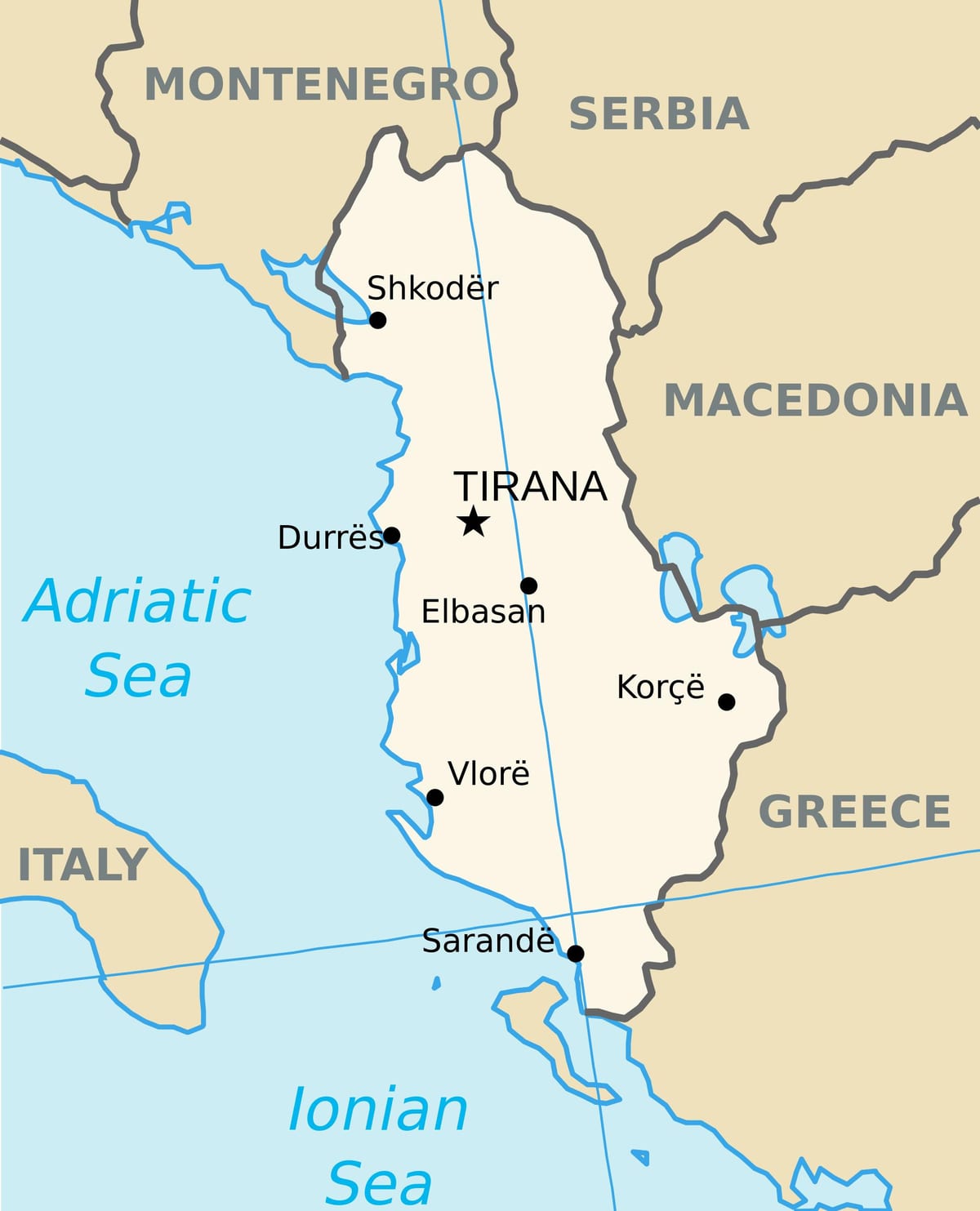 harta e sarandës Shqipëri