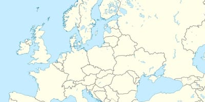 Harta e Shqipërisë në europian